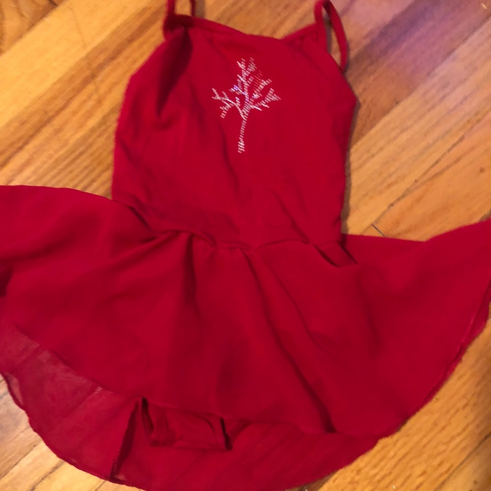 Dark red leotard